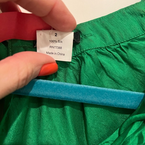 Jcrew green silk top - Picture 5 of 5